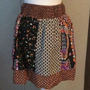 Confess multi design and multi colored mini skirt with elastic waist siz…